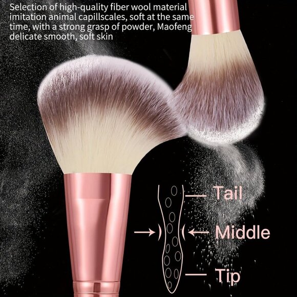 🆕Women Pink Makeup Brushes Set Professional Kit Multi-functional Tool Set - Picture 2 of 9